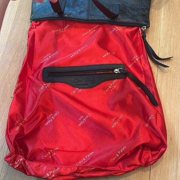 Cleo & Patek Paris Tote Black Leather Convertible Tote - Picture 5 of 10